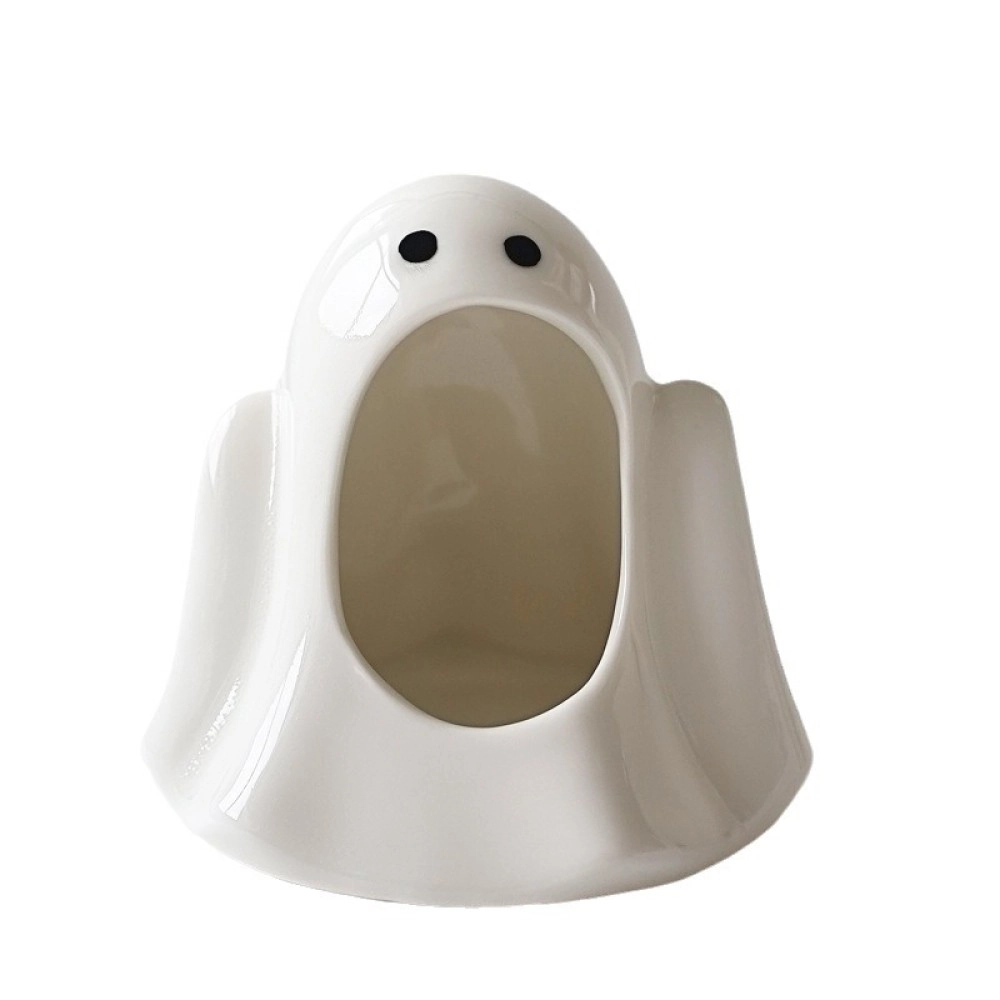 Ceramic ghost candlestick funny cute Nordic Halloween gift creative candle holder ornaments Ceramic ghost candlestick funny cute Nordic Halloween gift creative candle holder ornaments