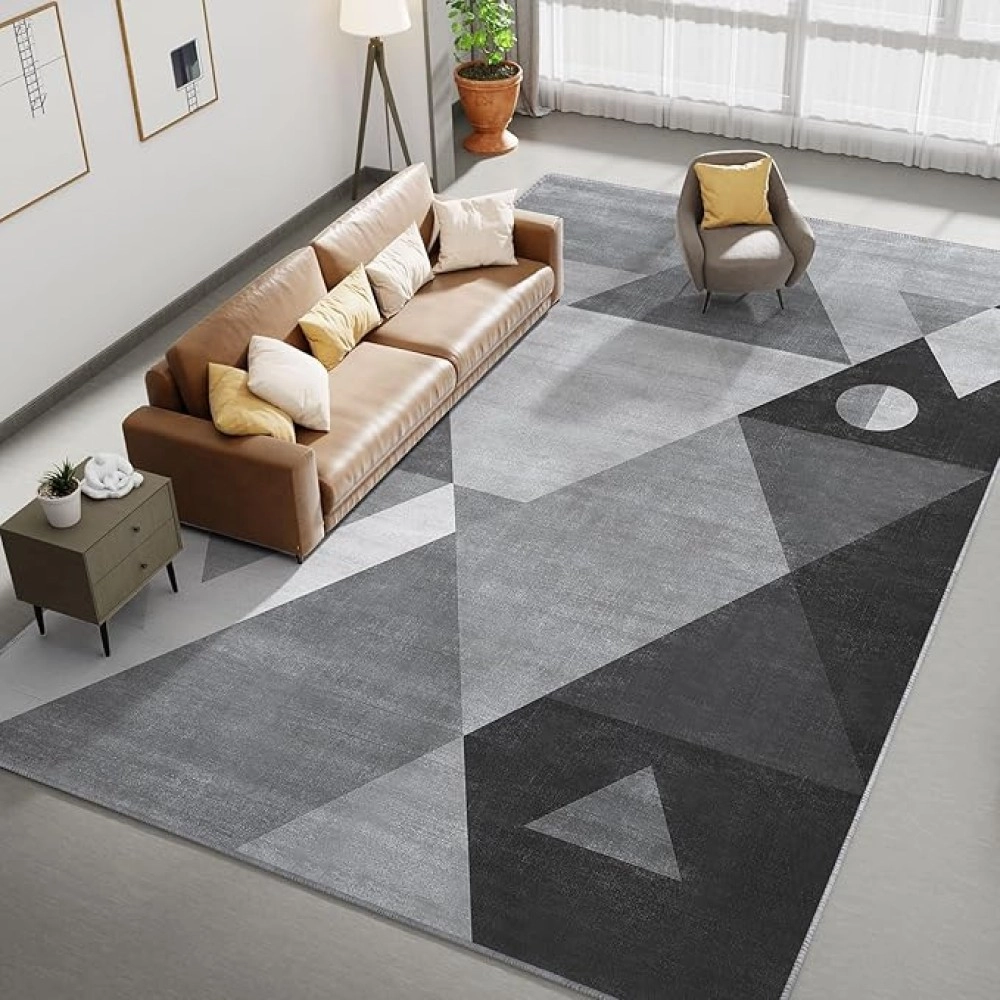 Washable Modern Area Rug - Geometric Style 5x7 Rugs for Living Room, Bedroom, Machine Washable Rug Soft Non Slip Washable Modern Area Rug - Geometric Style 5x7 Rugs for Living Room, Bedroom, Machine Washable Rug Soft Non Slip