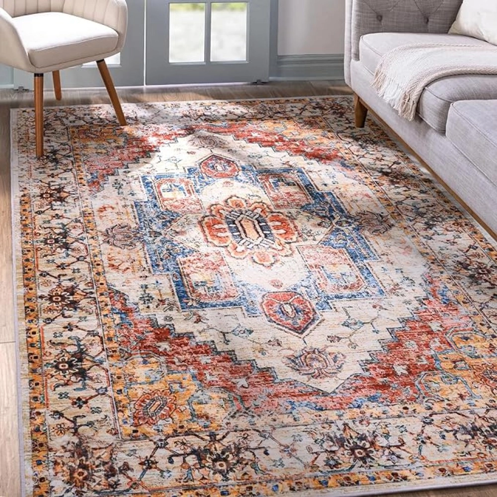 Area Rug 4x6, Washable Bedroom Rug, Soft Accent Rugs for Living Room Entryway Dining Room Area Rug 4x6, Washable Bedroom Rug, Soft Accent Rugs for Living Room Entryway Dining Room