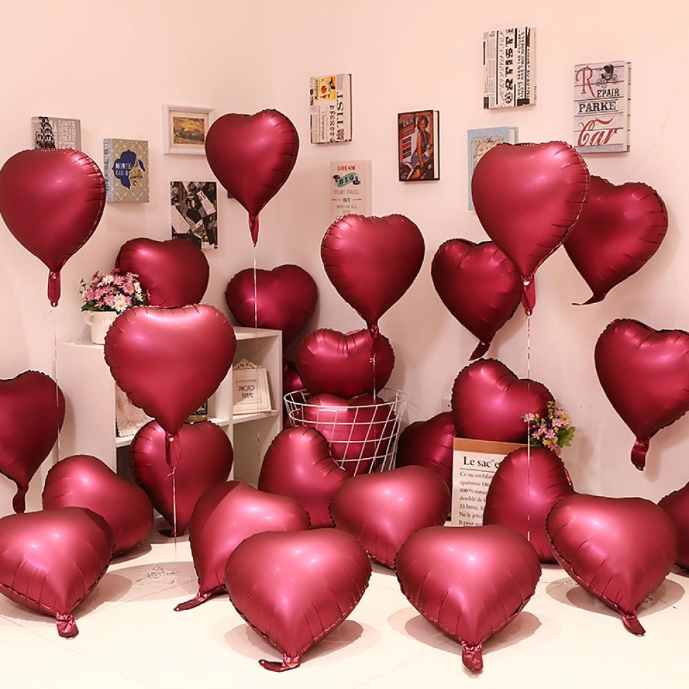 Aluminum film balloon love pink floating birthday wedding romantic arrangement Aluminum film balloon love pink floating birthday wedding romantic arrangement