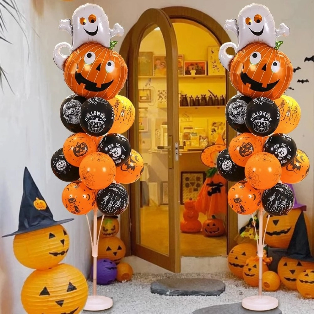 Halloween decoration balloon pumpkin ghost door scene layout Halloween decoration balloon pumpkin ghost door scene layout