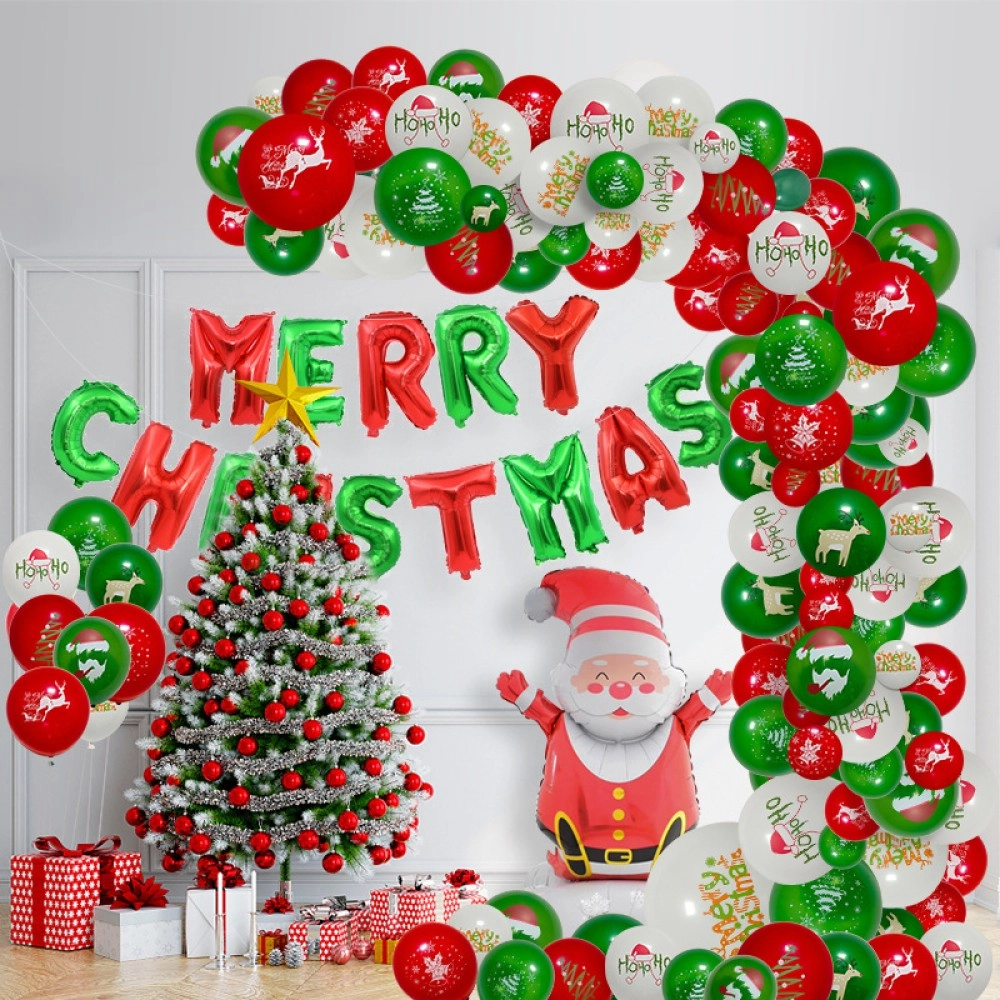 Christmas Balloon Set Family Holiday Decoration Props Printed Balloons Christmas Balloon Set Family Holiday Decoration Props Printed Balloons