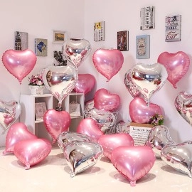 Aluminum film balloon love pink floating birthday wedding romantic arrangement
