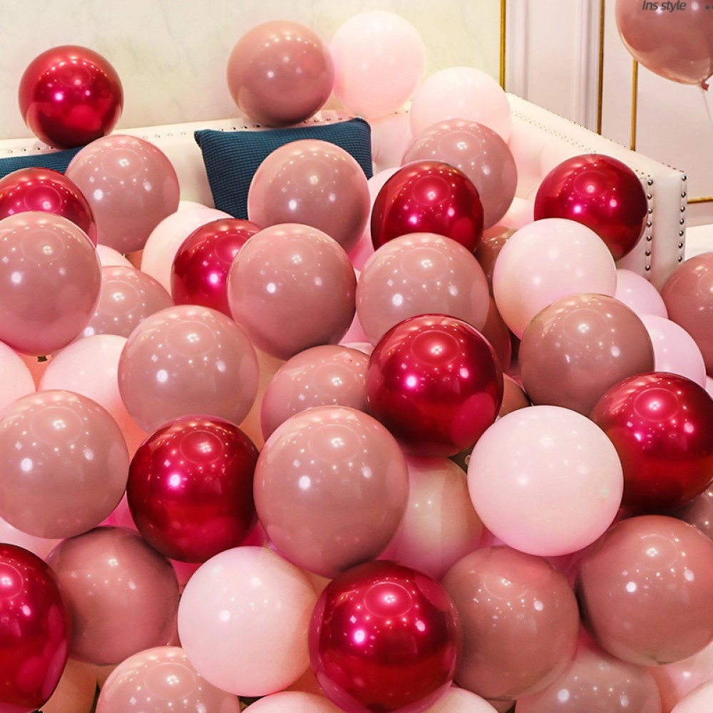 Retro pink wedding decoration balloon cherry pink balloon wedding arrangement Retro pink wedding decoration balloon cherry pink balloon wedding arrangement